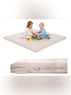 Cream Play Mat - Soft Foam Floor Mat for Kids 50/50